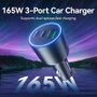 Vention FFPB0 Cargador de Coche 2xUSB-C 1xUSB 165W